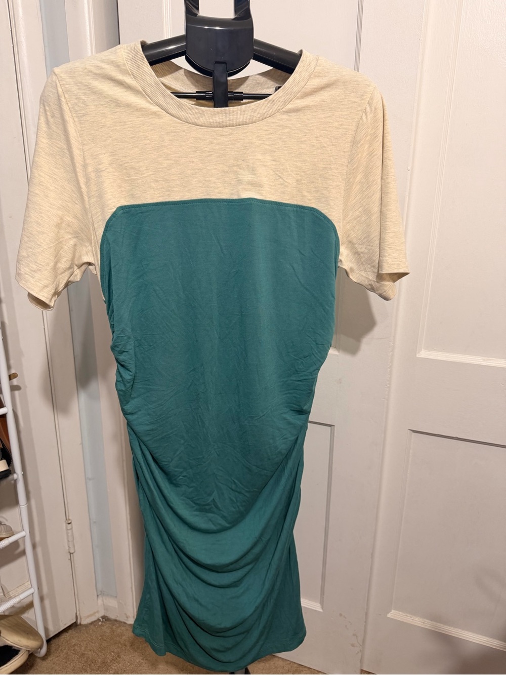 Daily Practice colorblock side-ruched mini dress
